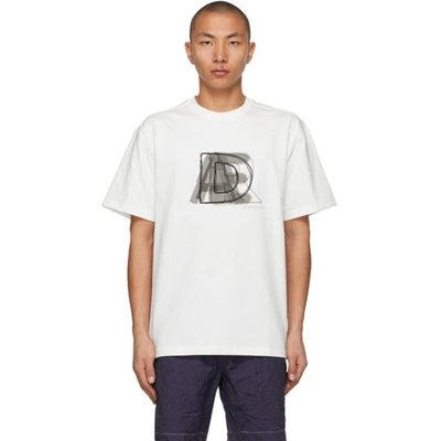 Ader Error Embroidered Printed Cotton-jersey T-shirt In White