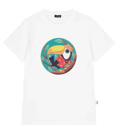 Il Gufo Kids' Toucan-print Cotton T-shirt In White
