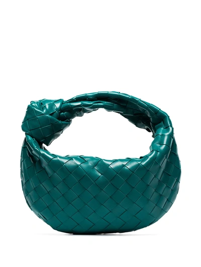 Bottega Veneta The Jodie Mini Intrecciato-leather Clutch In Green