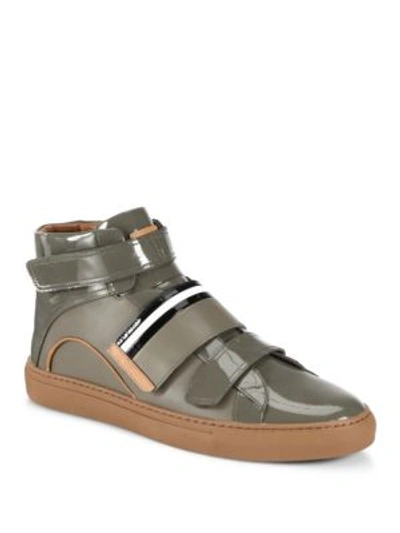 Bally Leather High-top Sneakers In Beige