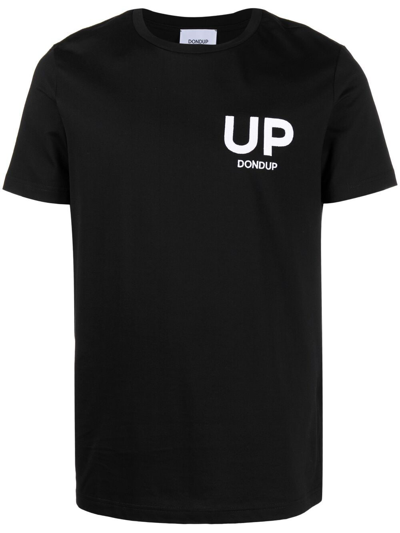 Dondup Logo Embroidery T-shirt In Black