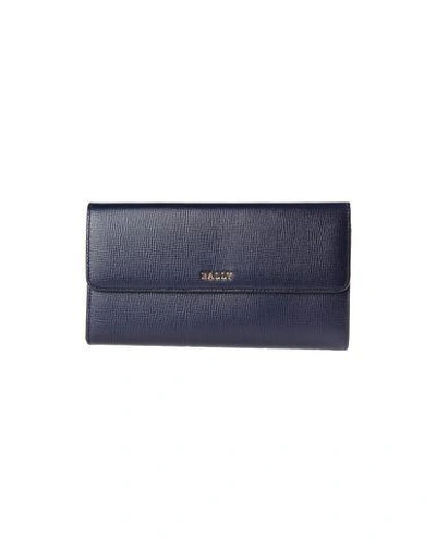 Bally Wallet In Slate Blue