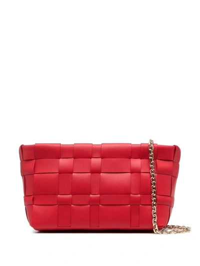 3.1 Phillip Lim / フィリップ リム Odita Calf Leather Clutch Bag In Rosso