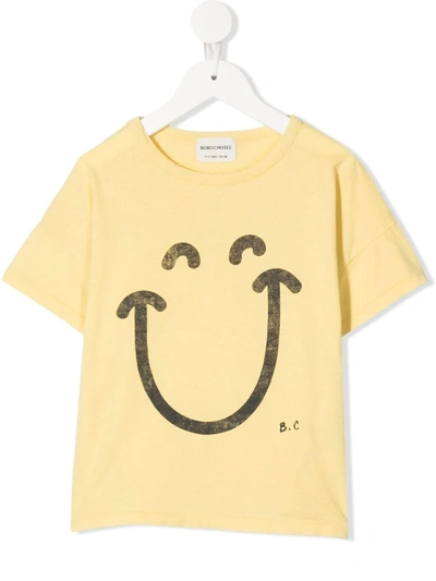 Bobo Choses Yellow T-shirt For Kids With Logo