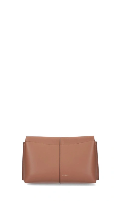 Wandler Carly Mini Calfskin Heavy-chain Shoulder Bag In Amber
