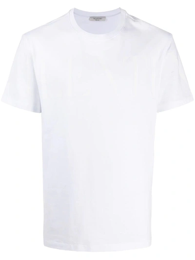Valentino Tone On On Tone Logo Print T-shirt In White