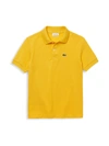 Lacoste Kids' Baby's, Little Boy's & Boy's Short-sleeve Polo In Yellow