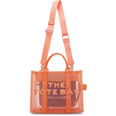 Marc Jacobs The Mesh Small Traveler Tote In Fusion Coral