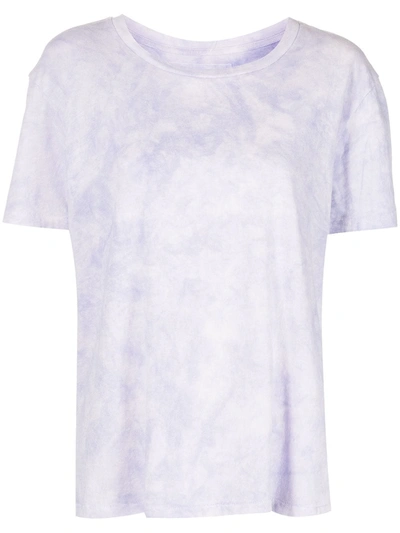 Nili Lotan Brady Distressed Tie-dyed Cotton-jersey T-shirt In Light Lavender Tie Dye
