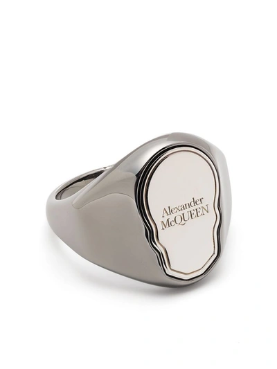 Alexander Mcqueen Men's Silver Other Materials Ring