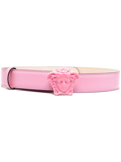 Versace Pink Leather Belt  Pink  Donna 90 In Purple