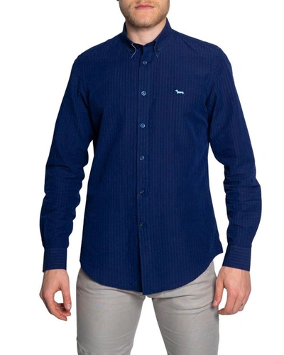 Harmont & Blaine Men's Blue Cotton Shirt