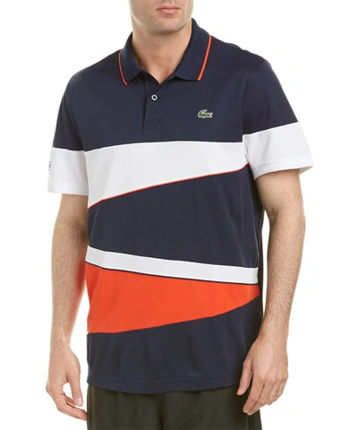 Lacoste Sport T2 Colorblocked Ultra Dry Polo' In Navy Multi | ModeSens