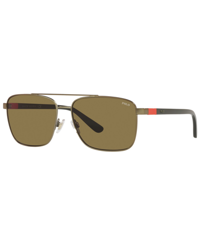 Polo Ralph Lauren Man Sunglasses Ph3137 In Olive Green