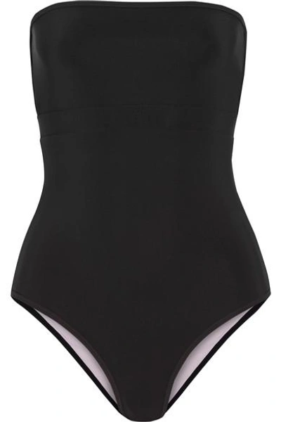 Heidi Klein Bb Reversible Bandeau Swimsuit In Black