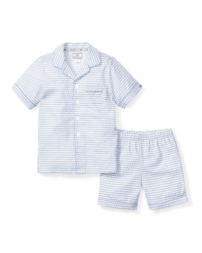 Petite Plume Unisex La Mer Sleep Shorts Set - Baby, Little Kid, Big Kid In Blue