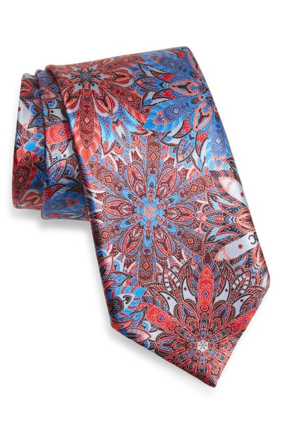 Ermenegildo Zegna Quindici Floral Paisley Silk Tie In Red