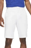 Nike Dri-fit Flat Front Golf Shorts In White/ White