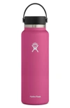 Hydro Flask 40-ounce Wide Mouth Cap Bottle In Carnation