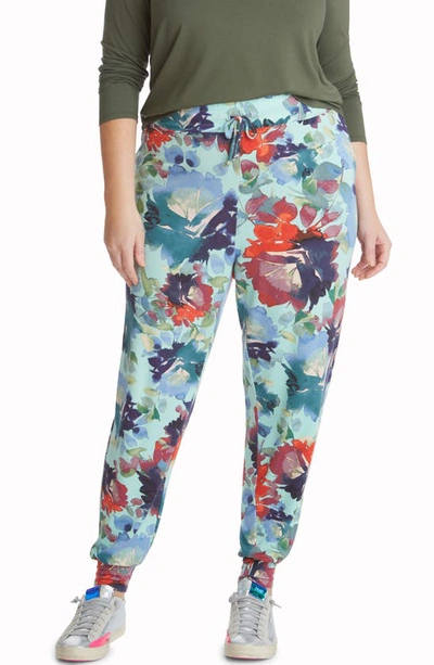 Adyson Parker Floral Joggers In Watercolor Floral Combo