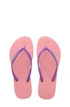 Havaianas Kids' Slim Flip Flop In Pink Macaron