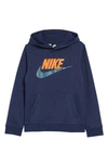 Nike Kids' Sportswear Club Fleece Hoodie In Midnight Navy/ Heather