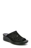 Bzees Susie Slide Sandal In Black Fabric