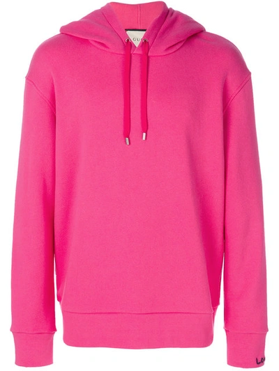 Gucci Embellished Loopback Cotton-jersey Hoodie In Pink