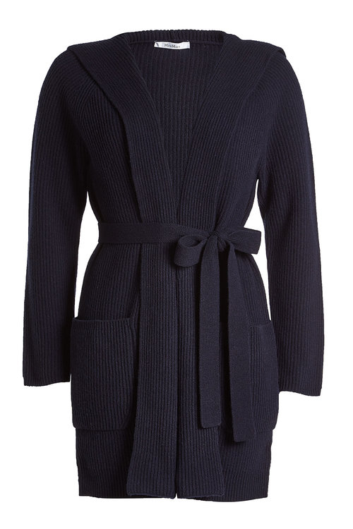 Max Mara Cardigan With Wool And Cashmere In Blue | ModeSens