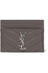 Saint Laurent Quilted Textured-leather Cardholder