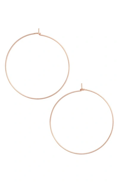 Nashelle Large Pure Hoop Earrings In Rose Gold