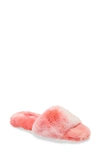 Bp. Livie Plush Slide Slipper In Pink Tie Dye