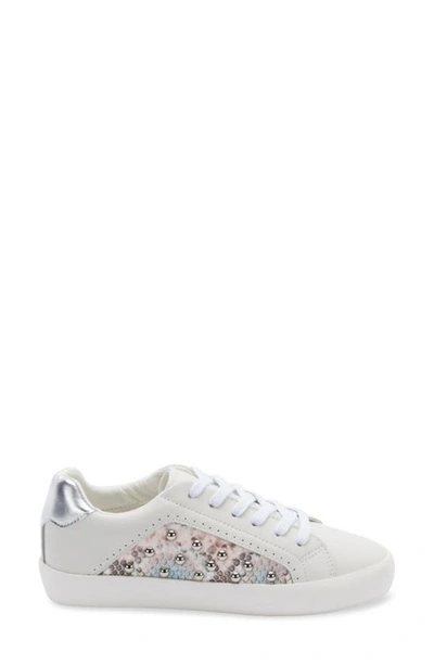Blondo Galaxy Embellished Sneaker In White/ Multi Snake Print