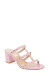 Valentino Garavani Rockstud Caged Slide Sandals In Pink