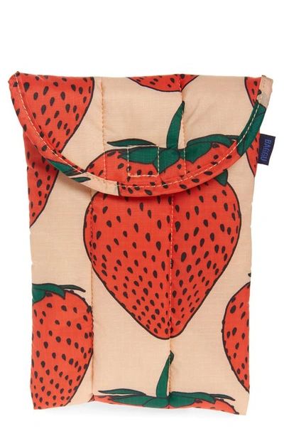 Baggu Puffy 8-inch Tablet Sleeve In Strawberry