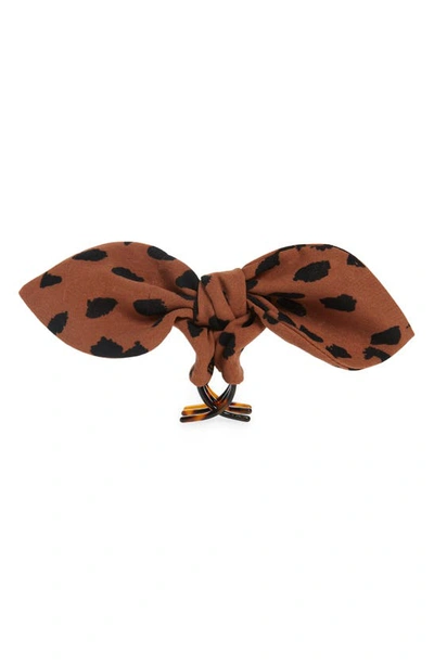 Madewell Bow Claw Hair Clip In Heather Sienna