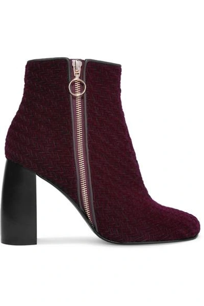 Stella Mccartney Woven Faux Suede Ankle Boots