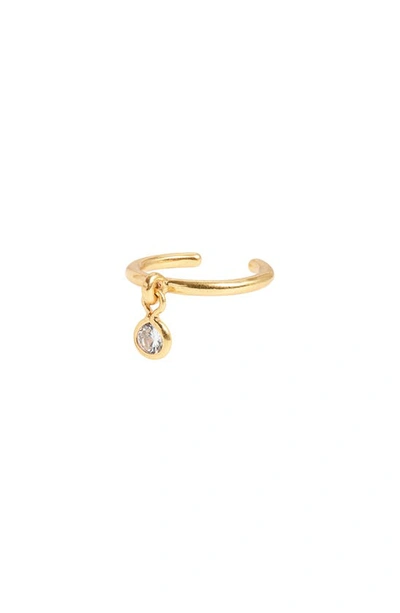 Madewell Crystal Ear Cuff In Vintage Gold