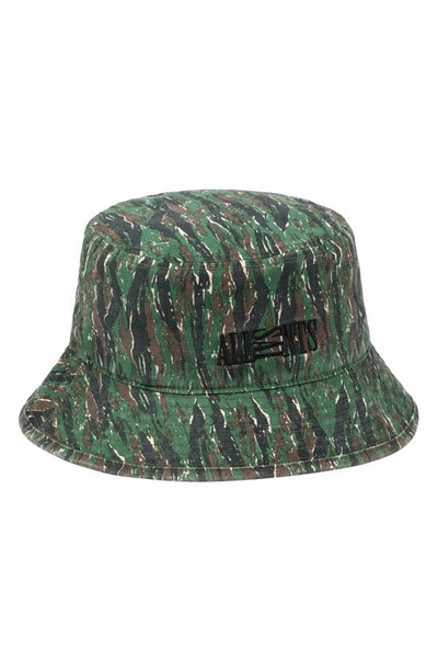 Allsaints Camo Bucket Hat In Khaki