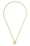 Brook & York Stella Imitation Pearl Toggle Necklace In Gold
