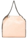 Stella Mccartney Tiny Falabella Metallic Tote In Flame