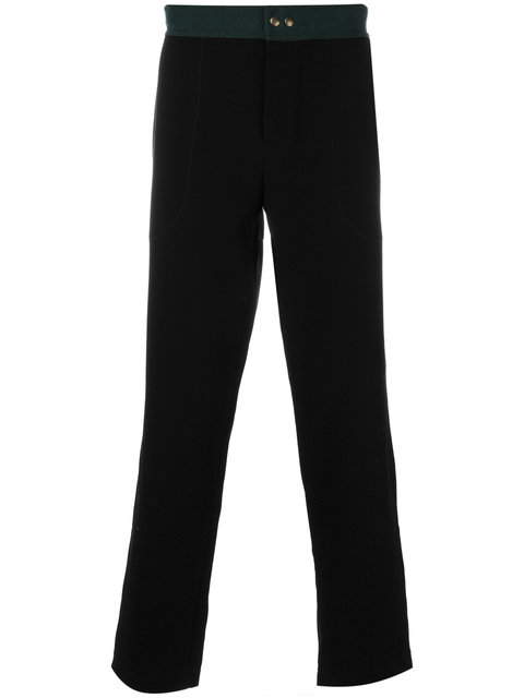 Mr & Mrs Italy Contrast Waistband Jogging Trousers In Black | ModeSens