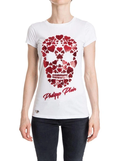Philipp Plein Albany Love Cotton T-shirt In White