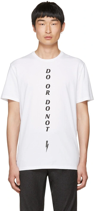 Neil Barrett Do Or Do Not T-shirt In Bianco