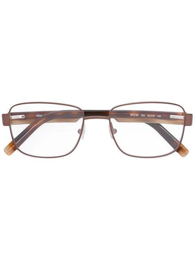 Ferragamo Salvatore  Eyewear Square Frame Glasses - Brown