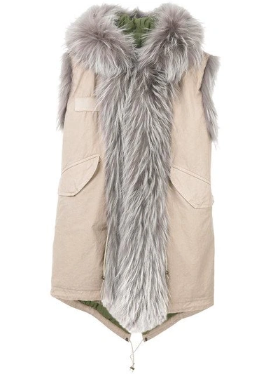 Mr & Mrs Italy Sleeveless Midi Gilet In Neutrals