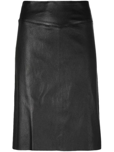 Joseph Panelled Fitted Skirt In Black