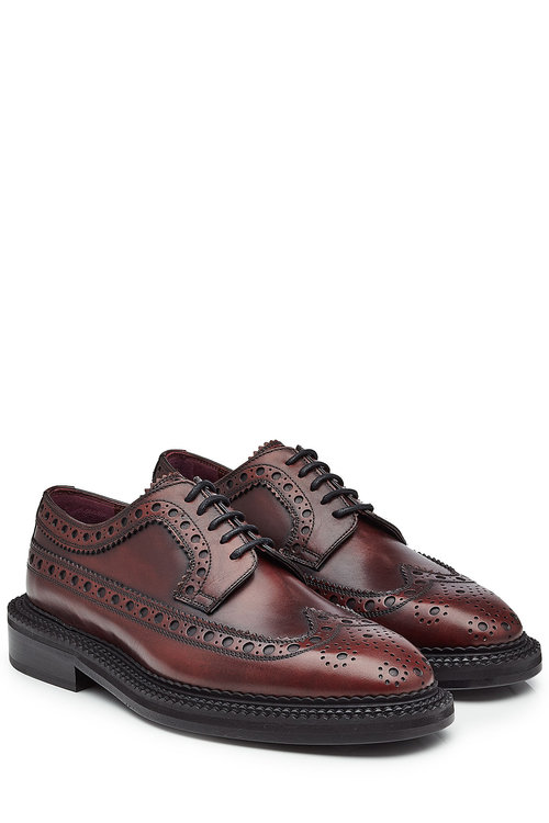 Burberry Leather Brogues In Brown | ModeSens