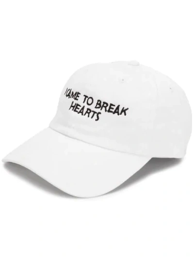 Nasaseasons Ladies White / Black Embroidered Quote Baseball Cap