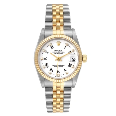 Rolex Datejust 31 Midsize Steel Yellow Gold White Dial Ladies Watch 68273 In Not Applicable